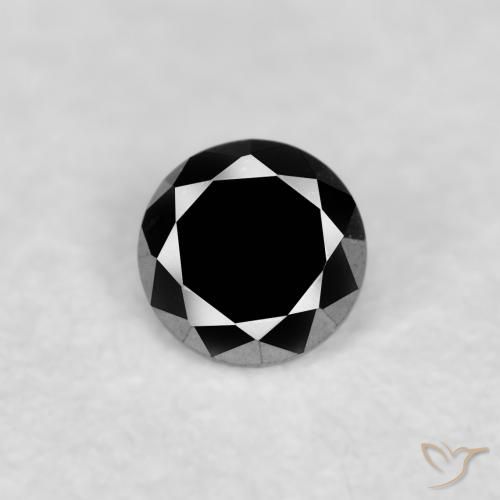 0.05ct Натуральный Черный Бриллиант, Круглый, Непрозрачный