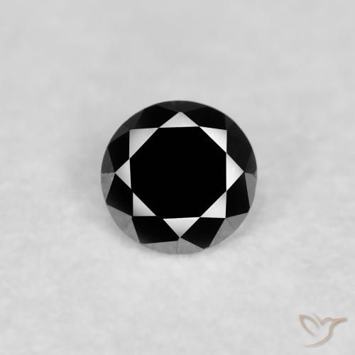 0.05ct Натуральный Черный Бриллиант, Круглый, Непрозрачный