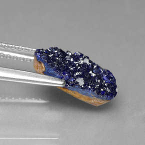 2.56 карата, натуральный Синий / Голубой Друзы Азурит, Необычная форма, Непрозрачный