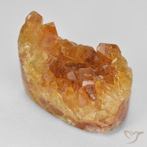 19.75ct Натуральный Темно-оранжевый Друзья Цитрин, Форма груши, Непрозрачный