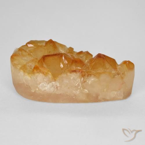 15.52 карата, натуральный Medium Light-Orange Друзья Цитрин, Форма груши, Непрозрачный