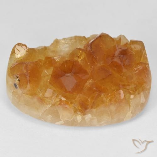 55.16ct Натуральный Medium Light-Orange Друзья Цитрин, Овал, Непрозрачный