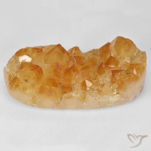35.21ct Натуральный Medium Light-Orange Друзья Цитрин, Овал, Непрозрачный