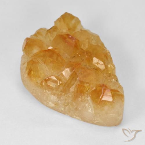 17.50ct Натуральный Медово-оранжевый Друзья Цитрин, Форма груши, Непрозрачный
