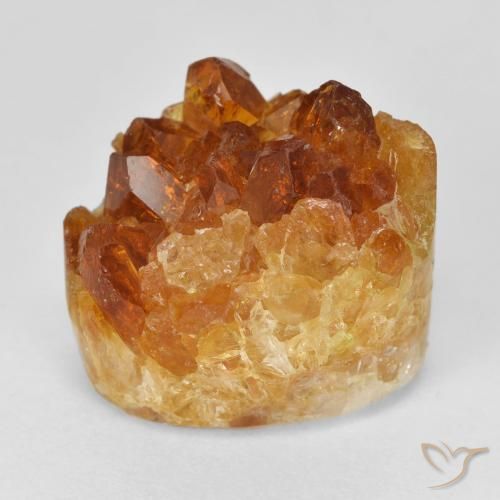 15.51ct Натуральный Средний апельсин Друзья Цитрин, Овал, Непрозрачный