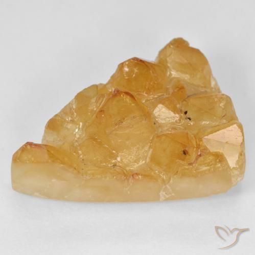 23.53ct Натуральный Medium Light-Orange Друзья Цитрин, Триллион, Непрозрачный
