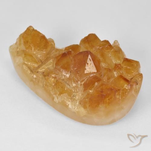 32.77ct Натуральный Medium Light-Orange Друзья Цитрин, Форма груши, Непрозрачный