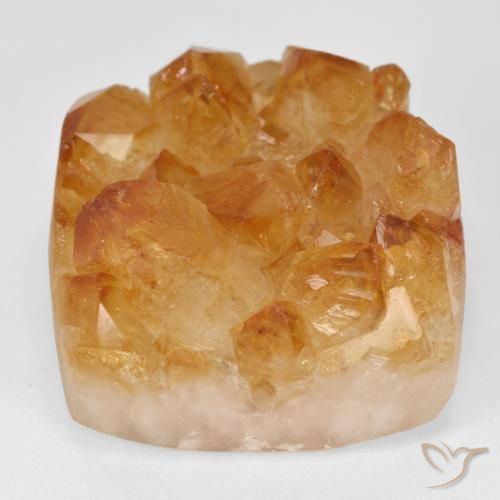 47.04ct Натуральный Medium Light-Orange Друзья Цитрин, Квадрат, Непрозрачный