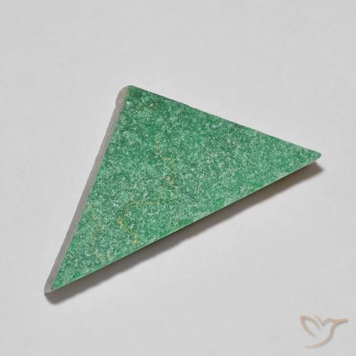 14.47ct Натуральный Темно-папоротниково-зеленый Друзы Варисцит, Триллион, Непрозрачный
