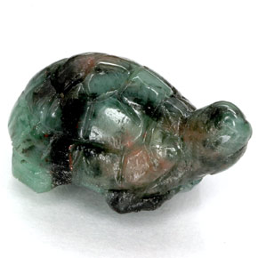 6.06 карата, натуральный Black Green Изумруд, Необычная форма, Непрозрачный