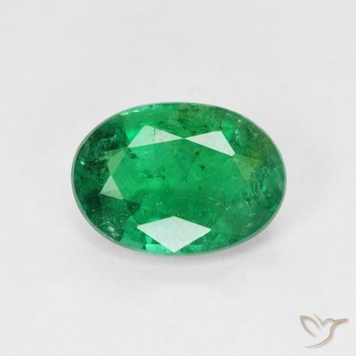 1.83ct Натуральный Прохладный зеленый Изумруд, Овал, SI-I1