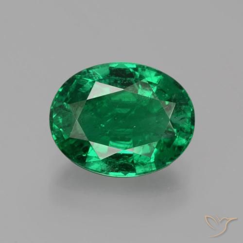 2.47ct Натуральный Темно-зеленый Изумруд, Овал, SI