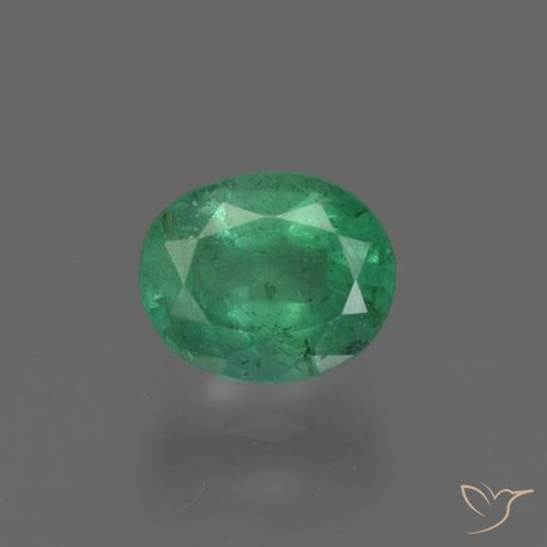 0.96ct Натуральный Теплый зеленый Изумруд, Овал, SI