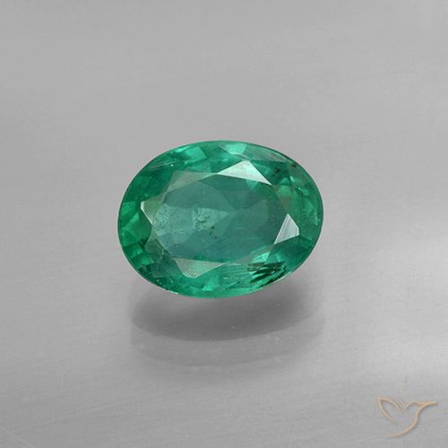 1.39ct Натуральный Прохладный зеленый Изумруд, Овал, SI