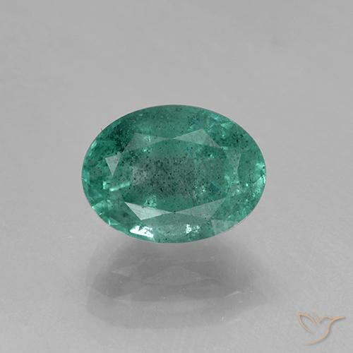 1.41ct Натуральный Прохладный зеленый Изумруд, Овал, SI