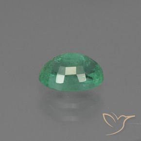0.95 карата, натуральный Средний зеленый Изумруд, Овал, SI