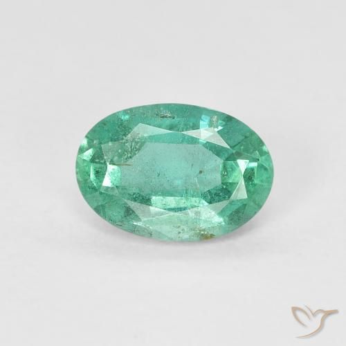 0.64ct Натуральный Прохладный зеленый Изумруд, Овал, SI
