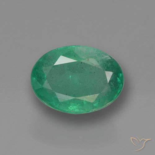0.88ct Натуральный Прохладный зеленый Изумруд, Овал, SI-I1