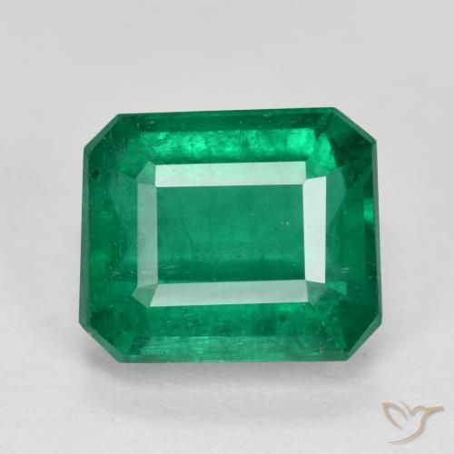 2.90ct Натуральный Темно-зеленый Изумруд, Изумрудная огранка, SI