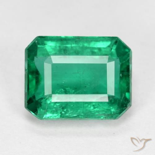 2.28ct Натуральный Зеленый электрик Изумруд, Изумрудная огранка, SI