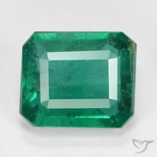 3.91ct Натуральный Прохладный зеленый Изумруд, Изумрудная огранка, VS-SI