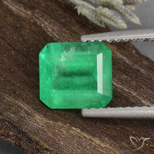1.77ct Натуральный Светло-зеленый Изумруд, Изумрудная огранка, VS-SI