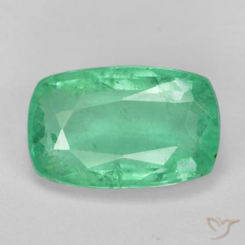 2.31ct Натуральный Светло-зеленый Изумруд, Подушка, SI-I1