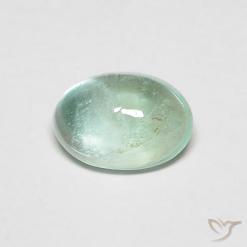 0.51ct Натуральный Зелено-голубой Изумруд, Овал, Прозрачный