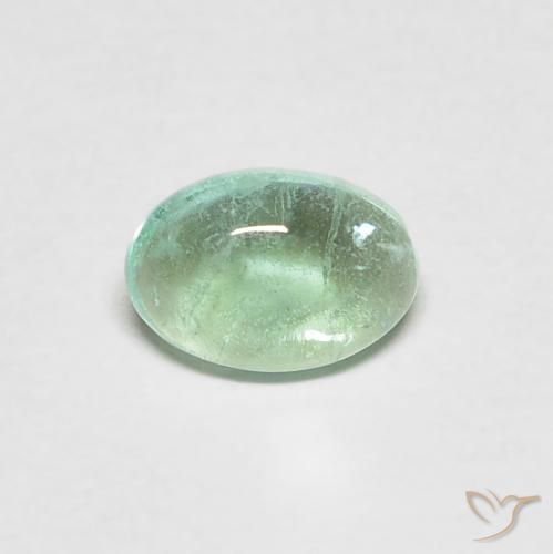 0.40ct Натуральный Светло-мятно-зеленый Изумруд, Овал, Прозрачный