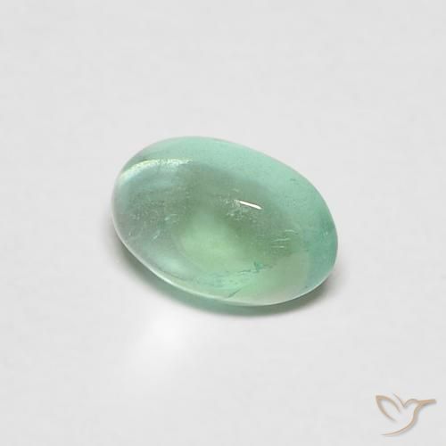 0.40ct Натуральный Светло-холодный зеленый Изумруд, Овал, Прозрачный