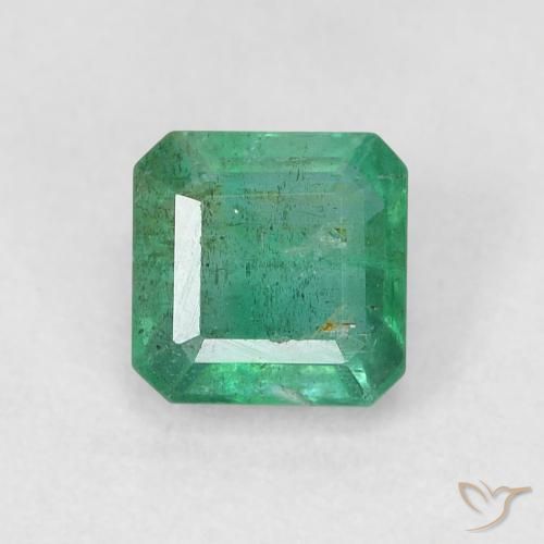 0.69ct Натуральный Теплый зеленый Изумруд, Изумрудная огранка, SI