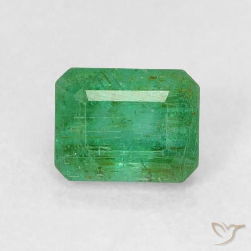 0.58ct Натуральный Трилистник зеленый Изумруд, Изумрудная огранка, SI