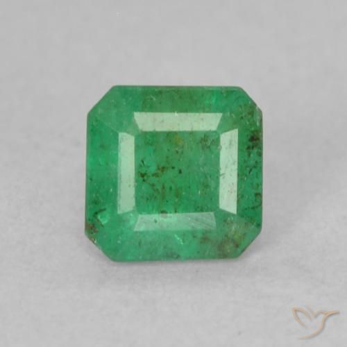 0.35ct Натуральный Ярко-зеленый Изумруд, Изумрудная огранка, SI