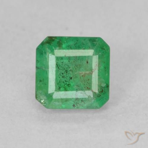0.35ct Натуральный Трилистник зеленый Изумруд, Изумрудная огранка, SI-I1
