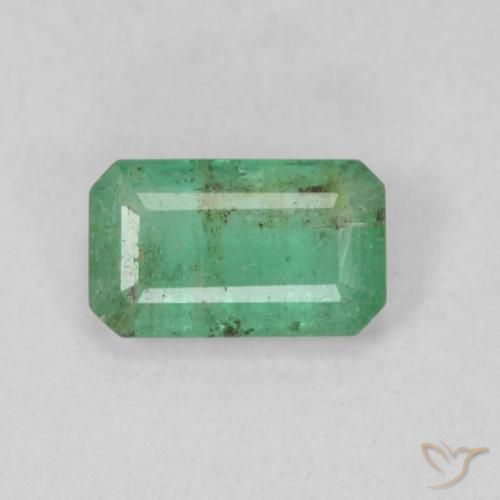 0.48ct Натуральный Средний зеленый Изумруд, Октагон / Изумрудная Огранка, SI, Photo A