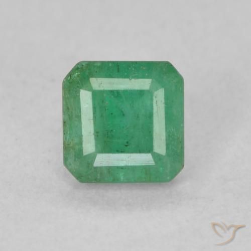 0.33ct Натуральный Средний зеленый Изумруд, Изумрудная огранка, SI