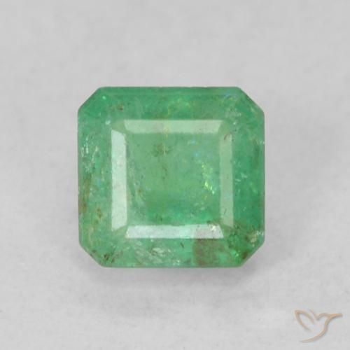 0.44ct Натуральный Трилистник зеленый Изумруд, Изумрудная огранка, SI