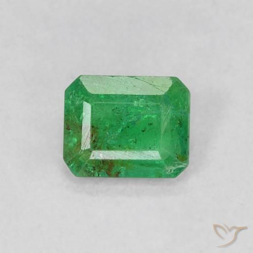 0.62ct Натуральный Трилистник зеленый Изумруд, Изумрудная огранка, SI
