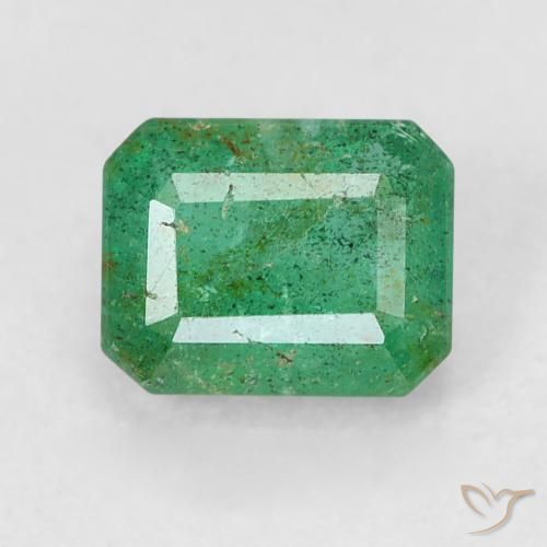 0.51ct Натуральный Средний зеленый Изумруд, Изумрудная огранка, SI