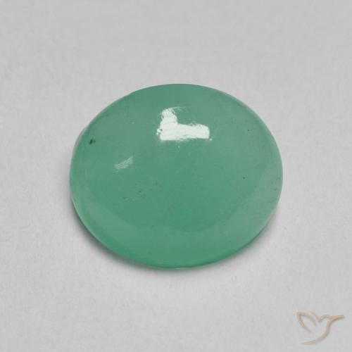 1.35ct Натуральный Medium Light-Green Изумруд, Овал, Полупрозрачный