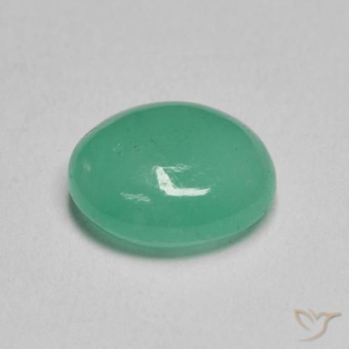 1.35 карата, натуральный Medium Light-Green Изумруд, Овал, Полупрозрачный