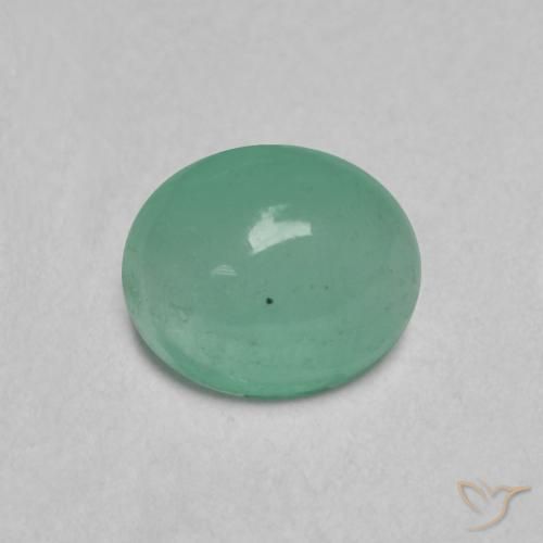 0.36ct Натуральный Светло-изумрудно-зеленый Изумруд, Овал, Полупрозрачный