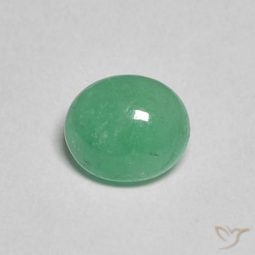0.95ct Натуральный Мятно-зеленый Изумруд, Овал, Полупрозрачный