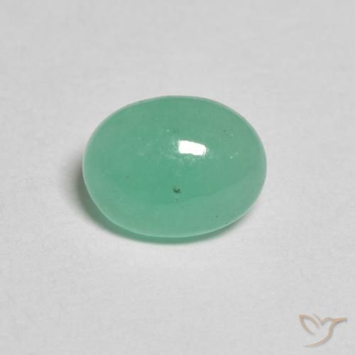 0.78ct Натуральный Фисташковый зеленый Изумруд, Овал, Полупрозрачный