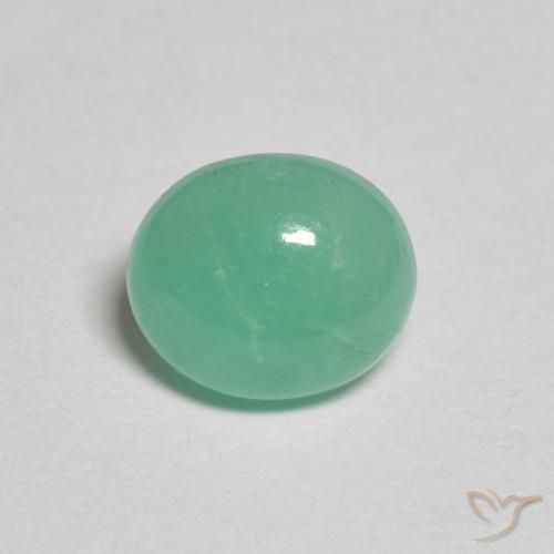 0.95ct Натуральный Ярко-зеленый Изумруд, Овал, Полупрозрачный