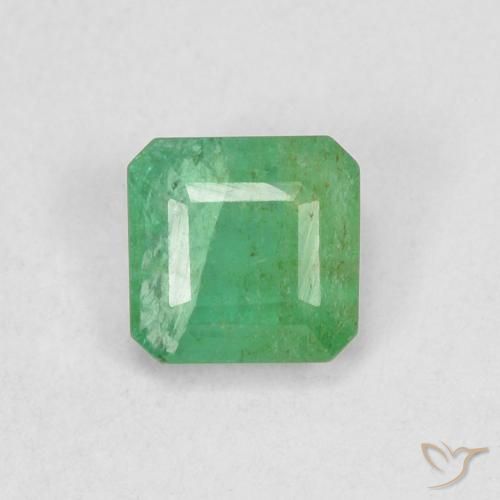 0.42ct Натуральный Трилистник зеленый Изумруд, Изумрудная огранка, SI