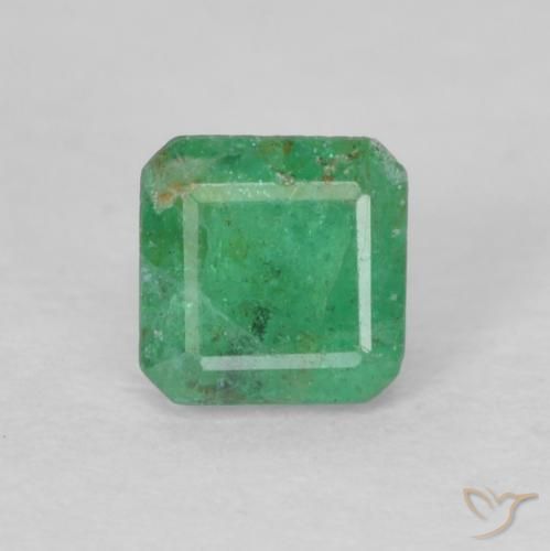 0.27ct Натуральный Светло-зеленый базилик Изумруд, Изумрудная огранка, SI
