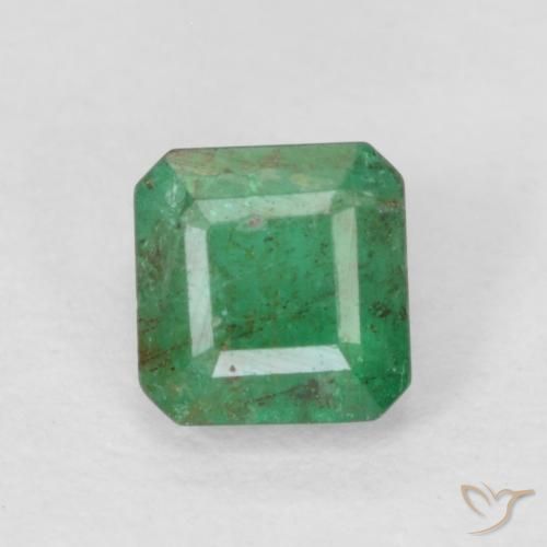 0.40ct Натуральный Средний зеленый Изумруд, Изумрудная огранка, SI