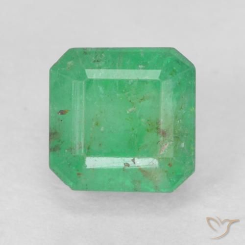 0.74ct Натуральный Трилистник зеленый Изумруд, Изумрудная огранка, SI