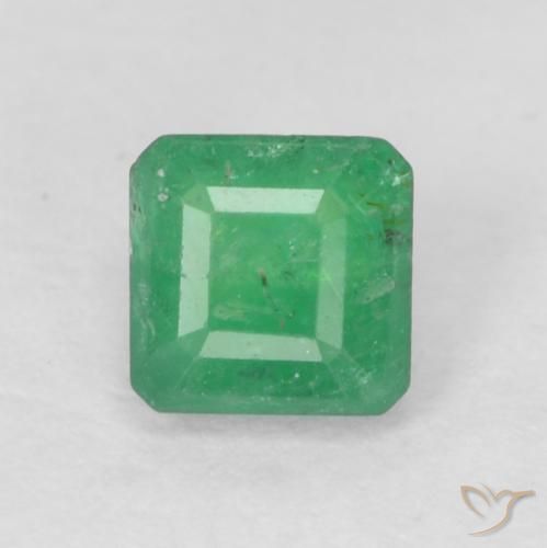 0.27ct Натуральный Средний зеленый Изумруд, Изумрудная огранка, SI